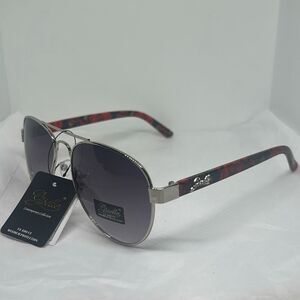 Giselle Contemporary Collection Aviator Sunglasses – UV400 Protection, Floral Ar